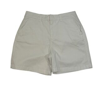 Anne‎ Klein Jeans white Shorts High Waist Cotton Blend Size 6